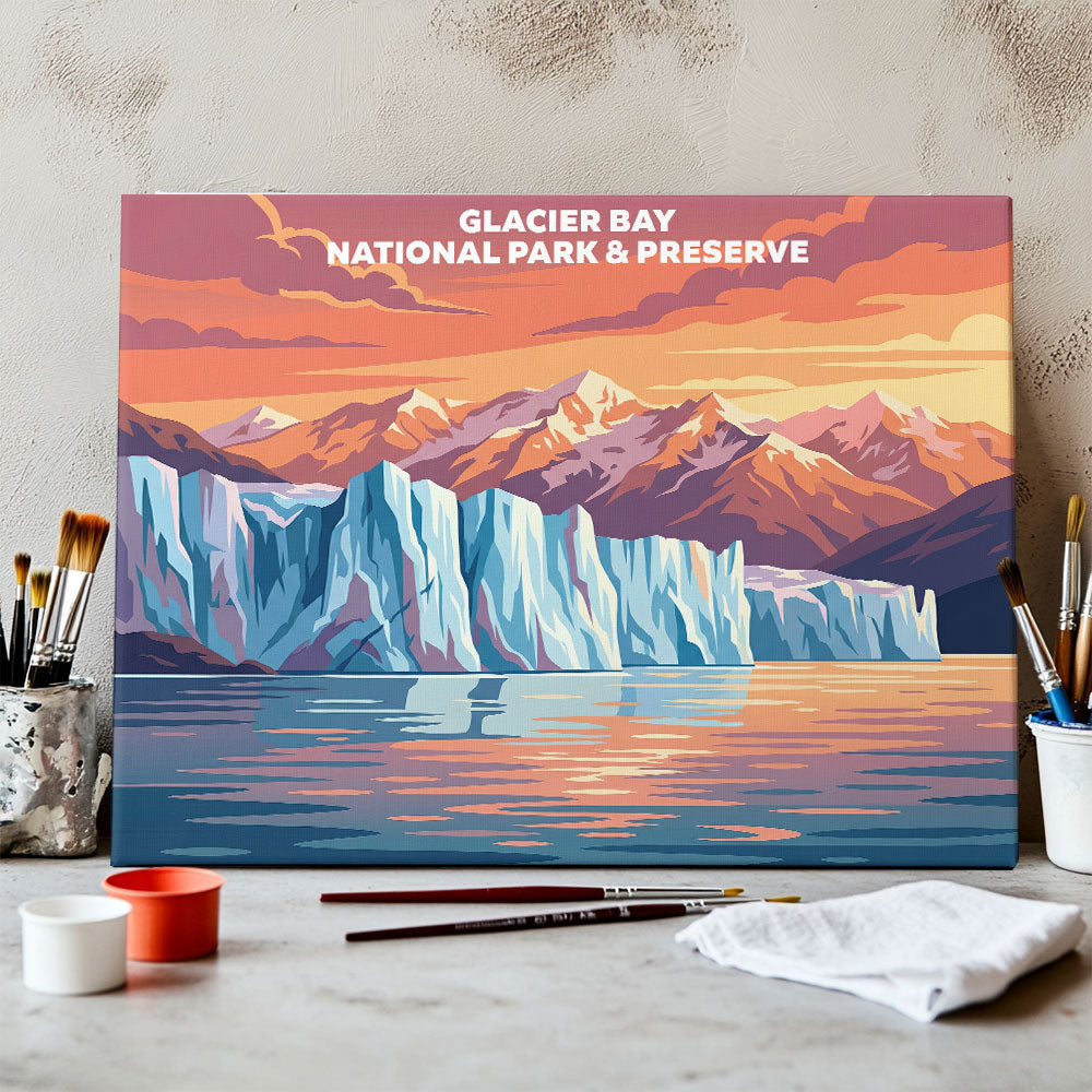 Glacier Bay National Park - Landscape | Paint by Numbers Kit