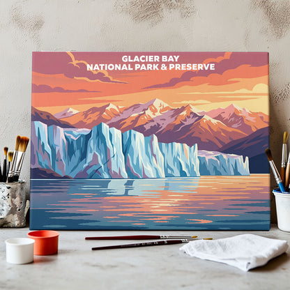 Glacier Bay National Park - Landscape | Paint by Numbers Kit