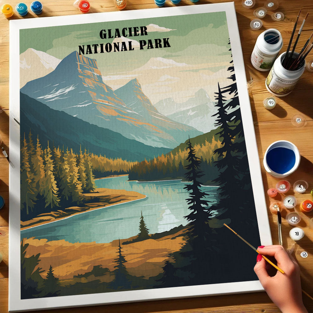 Glacier National Park | Paint by Numbers Kit