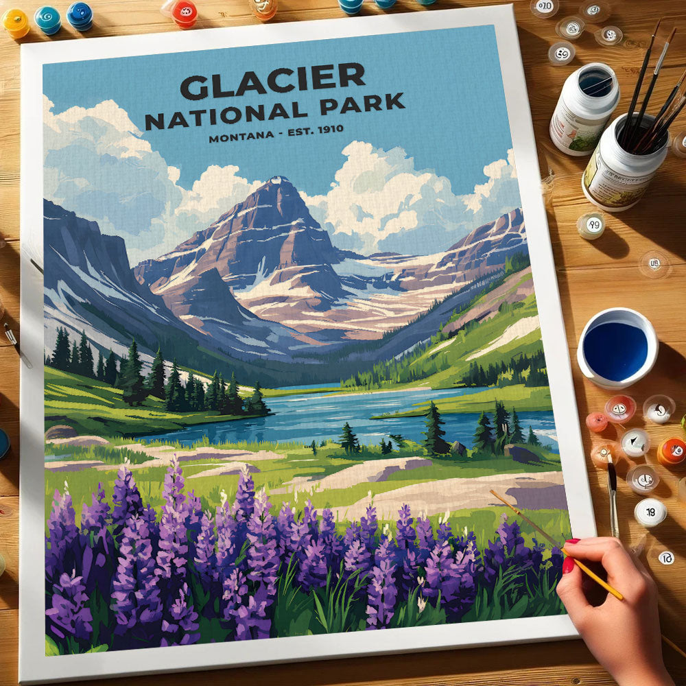 Glacier National Park Heritage Edition | Paint by Numbers Kit