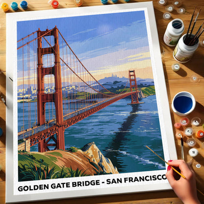 Golden Gate Bridge, San Francisco | US Landmark | Paint by Numbers Kit