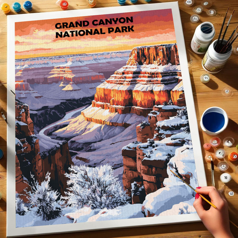 Grand Canyon National Park Winter | Paint by Numbers Kit