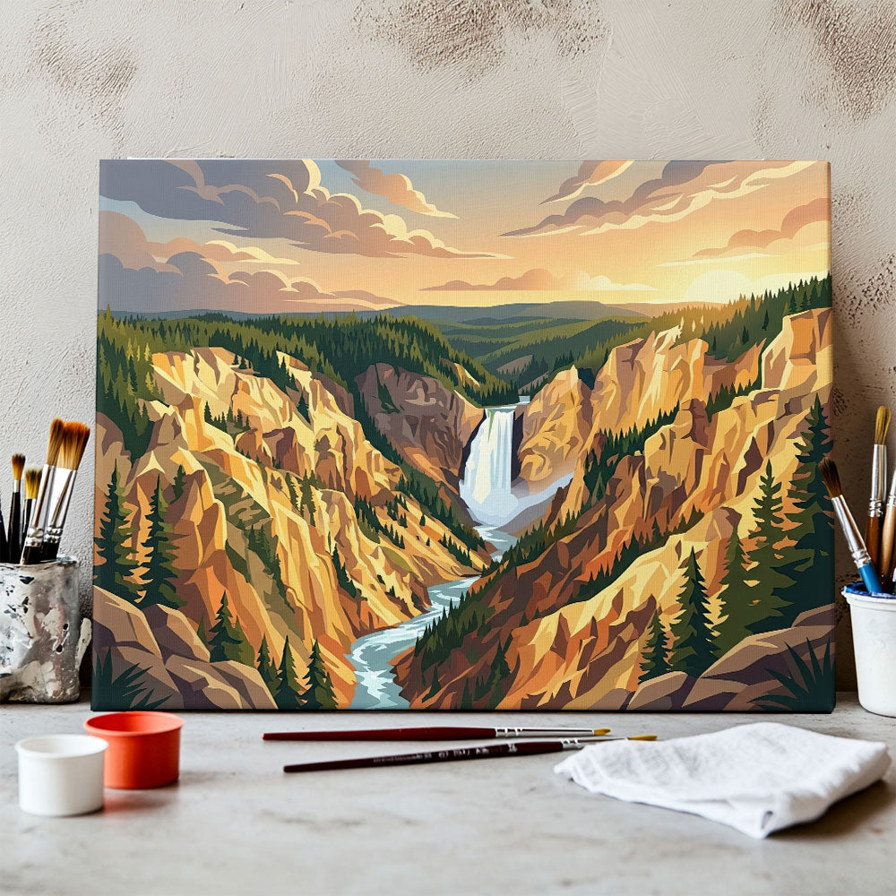 Grand Canyon of the Yellowstone | Paint by Numbers Kit
