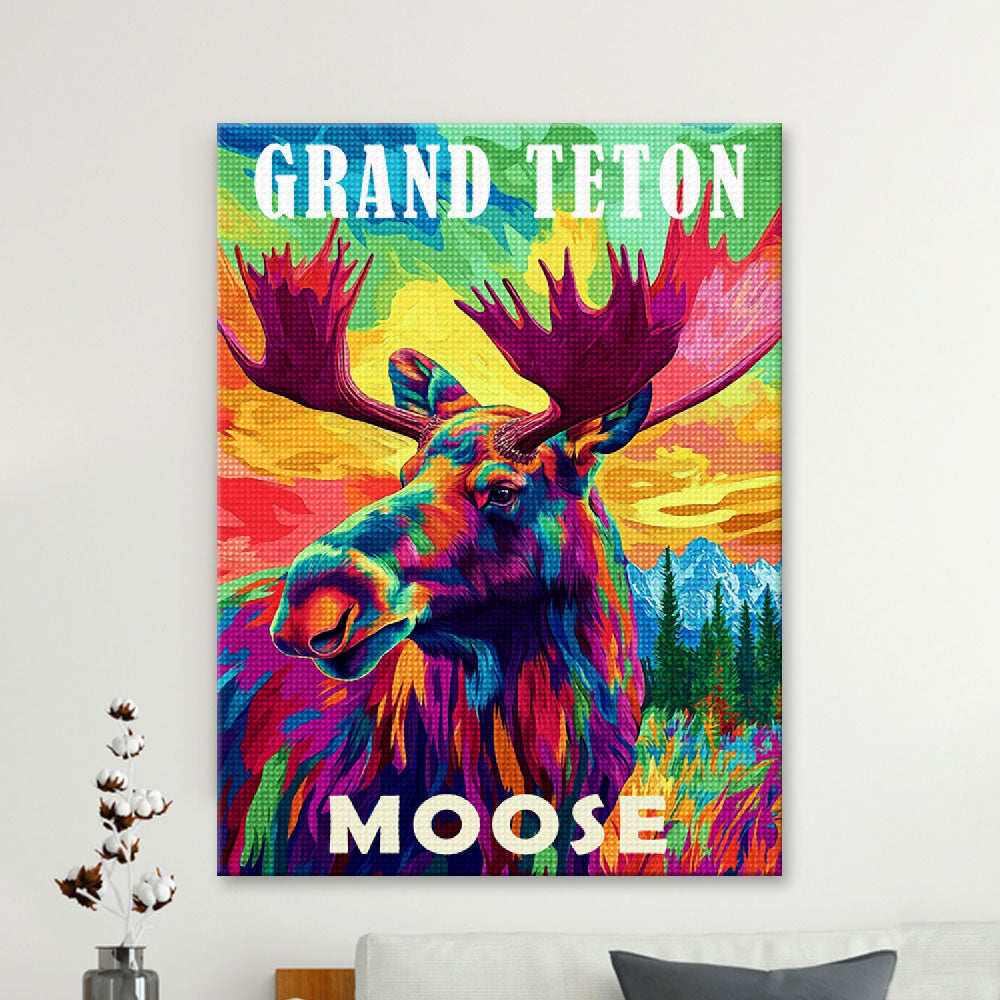 Grand Teton National Park Animal Diamond Painting