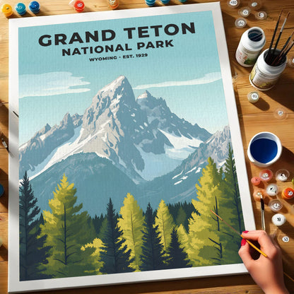 Grand Teton National Park Heritage Edition | Paint by Numbers Kit