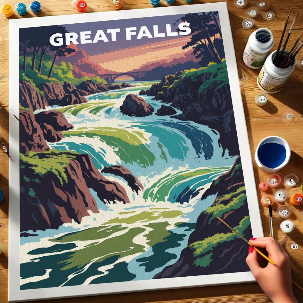 Great Falls - U.S. Waterfalls | Paint by Numbers Kit