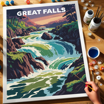 Great Falls - U.S. Waterfalls | Paint by Numbers Kit