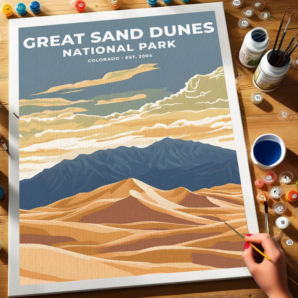 Great Sand Dunes National Park Heritage Edition | Paint by Numbers Kit