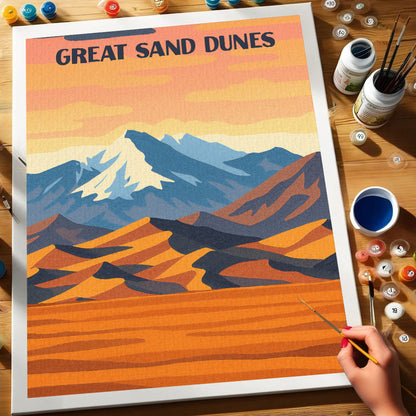 Great Sand Dunes National Park Beginner | Paint by Numbers Kit