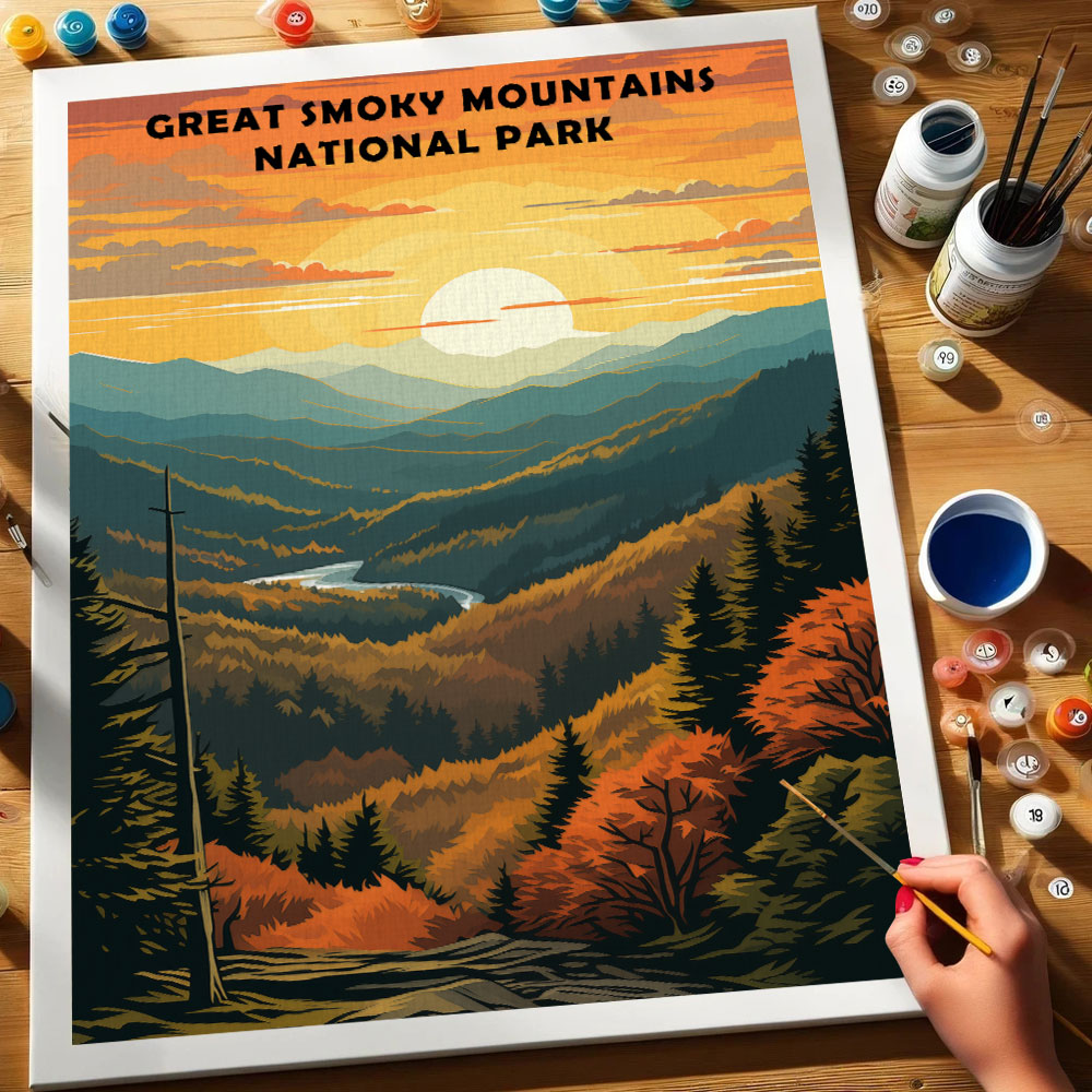 Great Smoky Mountains National Park | Paint by Numbers Kit