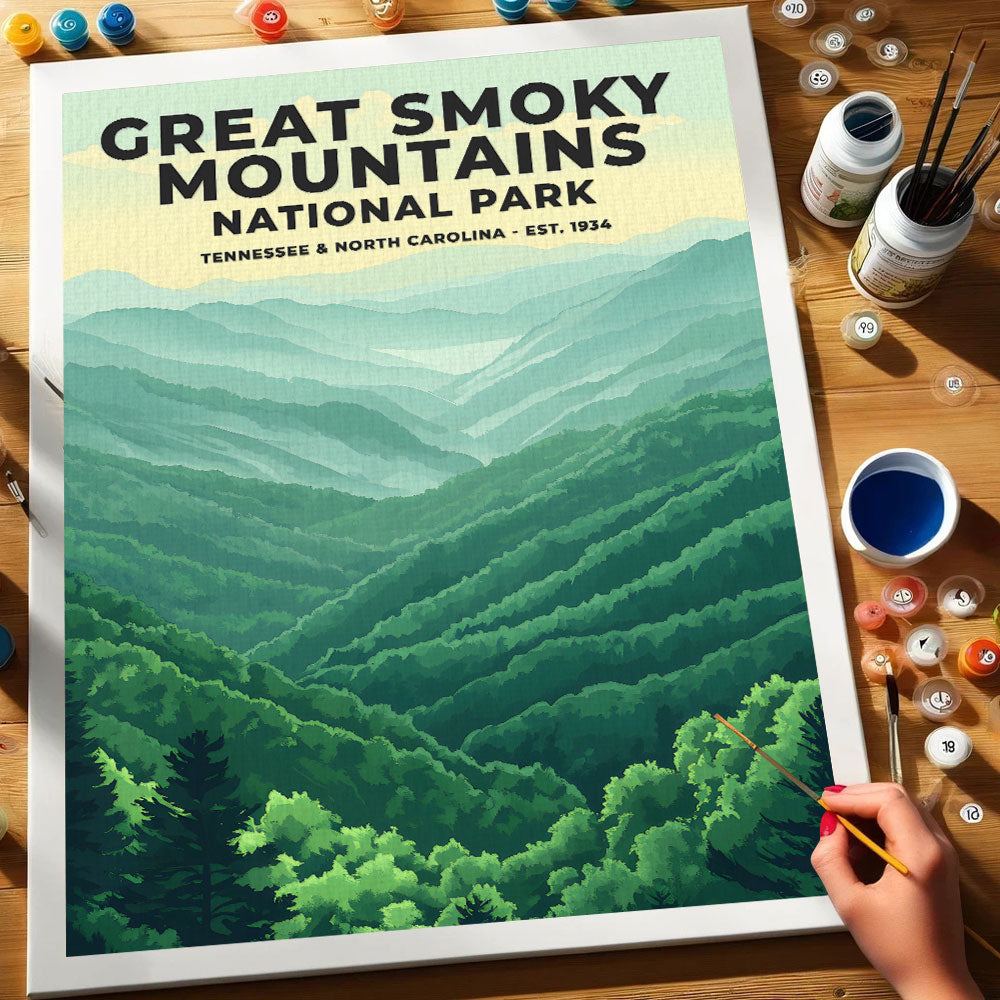 Great Smoky Mountains National Park Heritage Edition | Paint by Numbers Kit