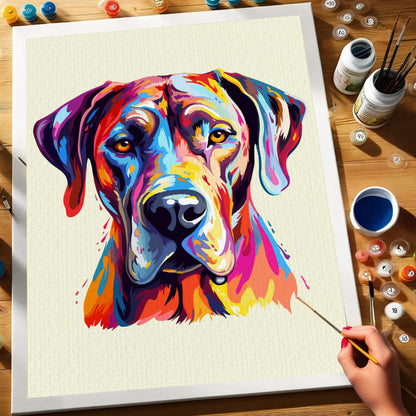 Great Dane - Colorful Dog | Paint by Numbers Kit