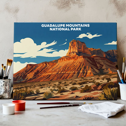 Guadalupe Mountains National Park - Landscape | Paint by Numbers Kit