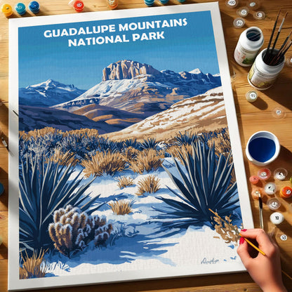 Guadalupe Mountains National Park Winter | Paint by Numbers Kit