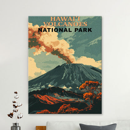 Hawai'i Volcanoes National Park Diamond Painting (Vintage Edition)