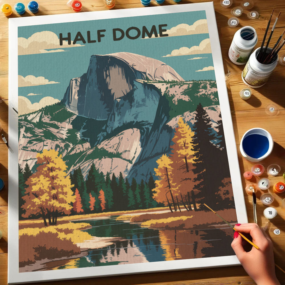 Half Dome - Yosemite National Park | Paint by Numbers Kit