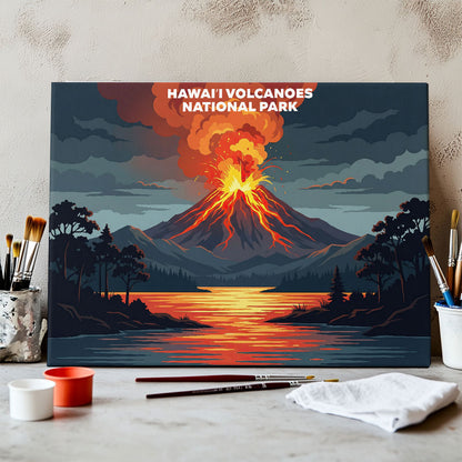 Hawai'i Volcanoes Park - Landscape | Paint by Numbers Kit