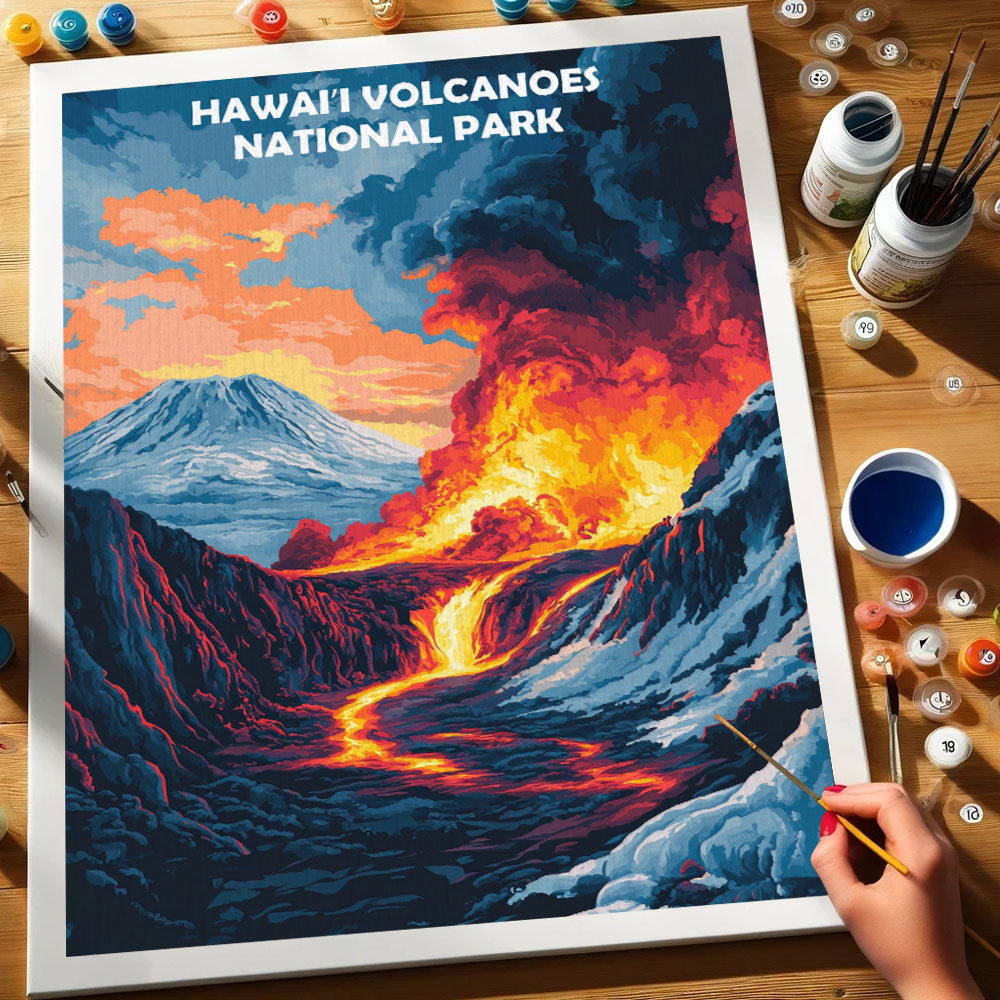 Hawai'i Volcanoes National Park Winter | Paint by Numbers Kit