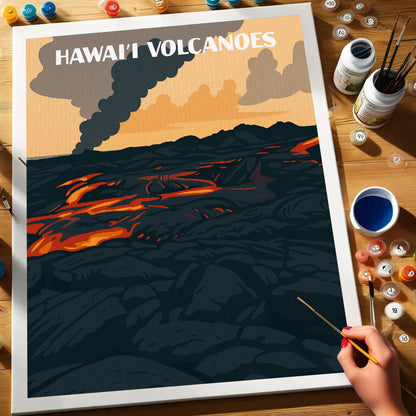 Hawai’i Volcanoes National Park Beginner | Paint by Numbers Kit