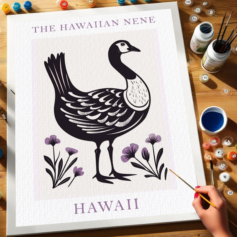 Hawaii State Bird Hawaiian Nene | Paint by Numbers Kit