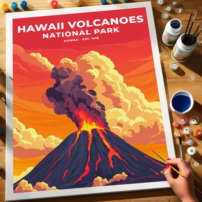 Hawai'i Volcanoes Park Heritage Edition | Paint by Numbers Kit