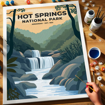 Hot Springs National Park Heritage Edition | Paint by Numbers Kit