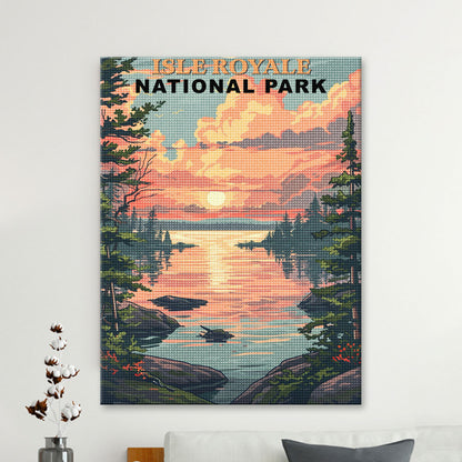 Isle Royale National Park Diamond Painting (Vintage Edition)