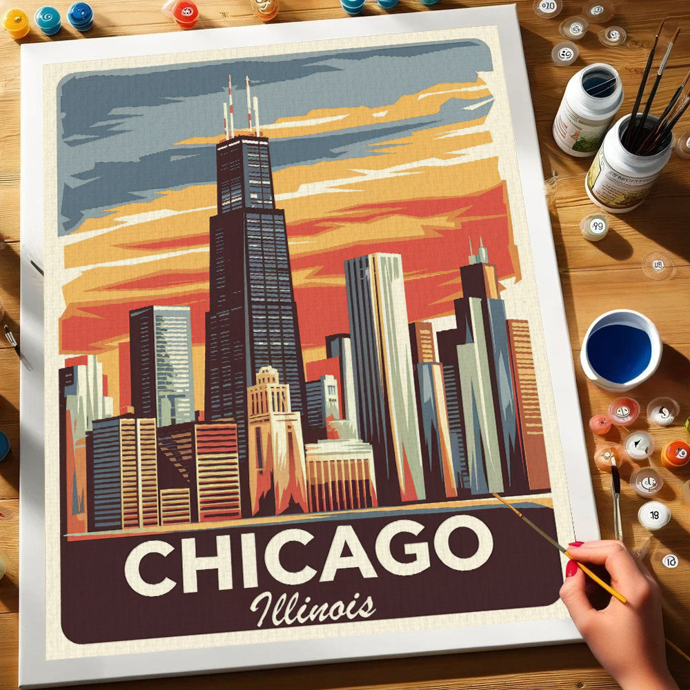 Illinois - Chicago | Paint by Numbers Kit