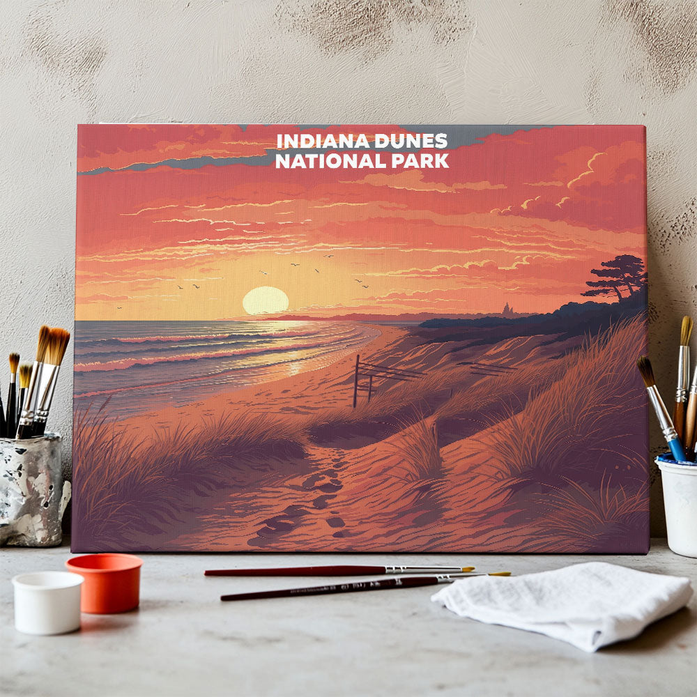 Indiana Dunes National Park - Landscape | Paint by Numbers Kit
