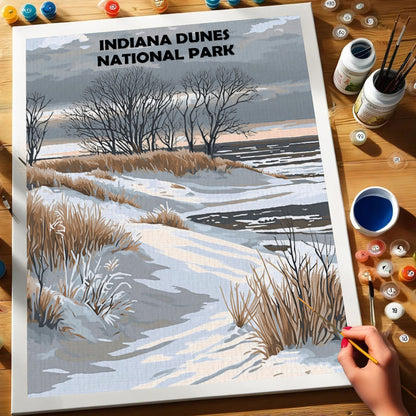 Indiana Dunes National Park Winter | Paint by Numbers Kit