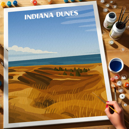 Indiana Dunes National Park Beginner | Paint by Numbers Kit