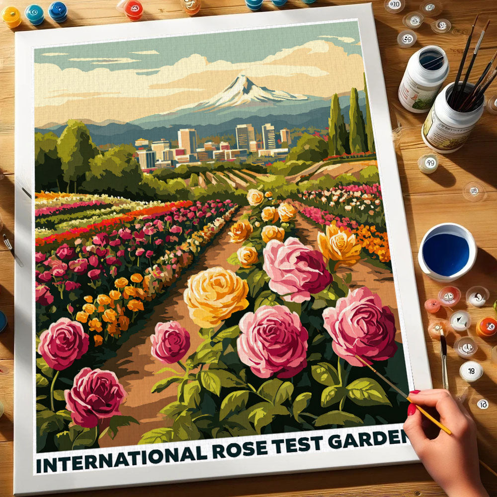 International Rose Test Garden | Paint by Numbers Kit