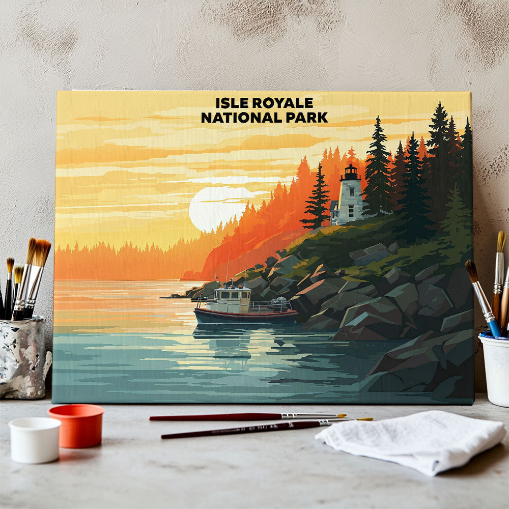Isle Royale National Park - Landscape | Paint by Numbers Kit