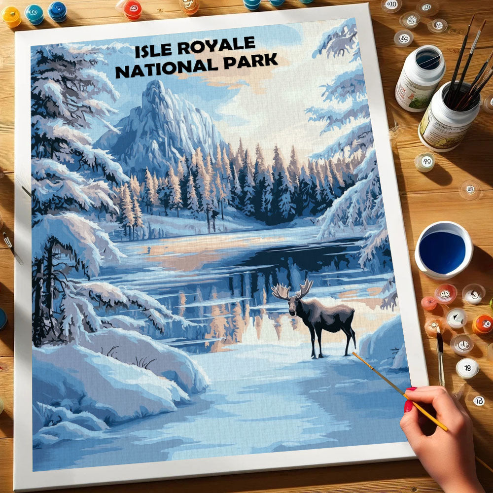 Isle Royale National Park Winter | Paint by Numbers Kit