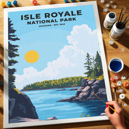 Isle Royale National Park Heritage Edition | Paint by Numbers Kit