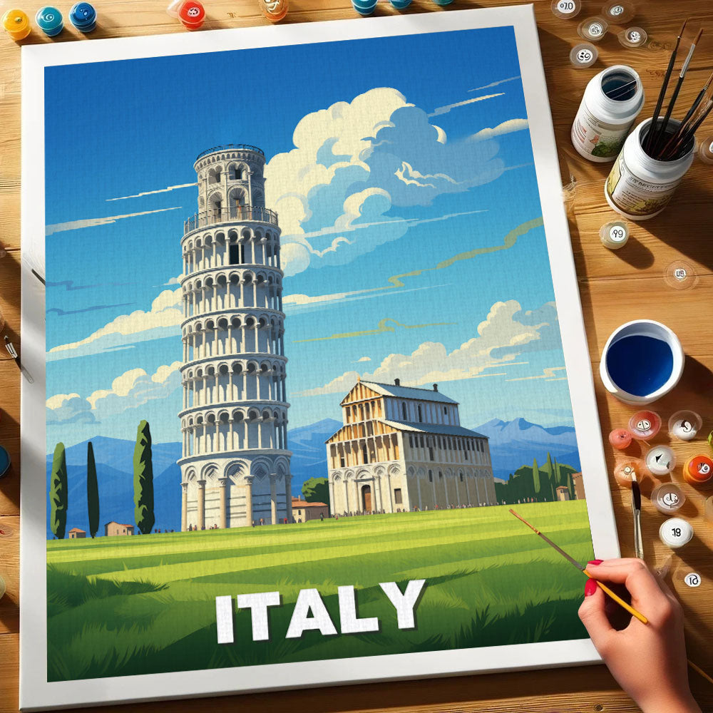 Italy Travel Poster | Paint by Numbers Kit