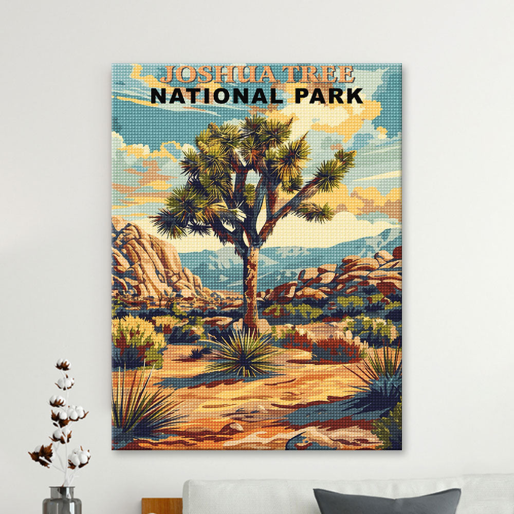 Joshua Tree National Park Diamond Painting (Vintage Edition)