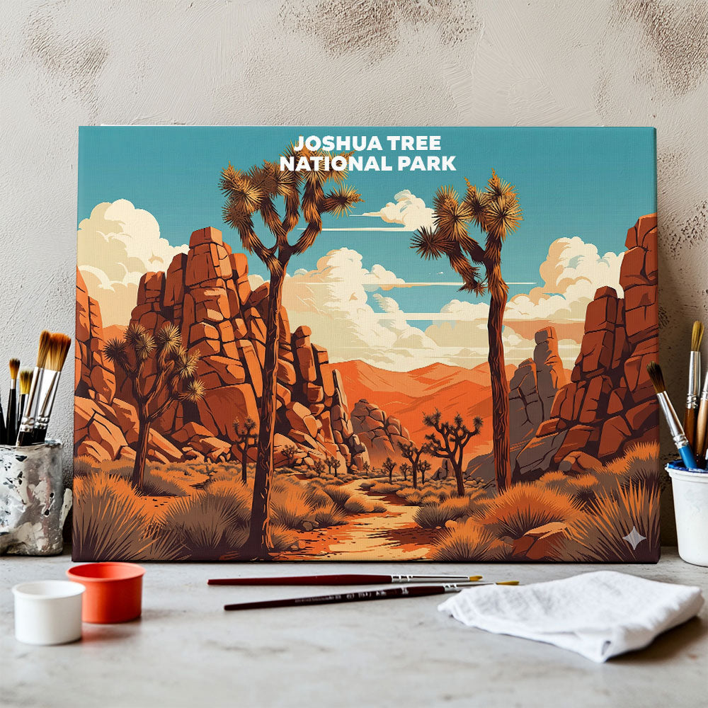 Joshua Tree National Park - Landscape | Paint by Numbers Kit