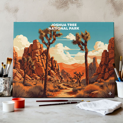 Joshua Tree National Park - Landscape | Paint by Numbers Kit