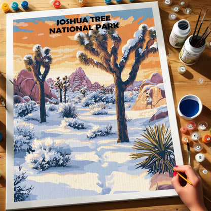 Joshua Tree National Park Winter | Paint by Numbers Kit