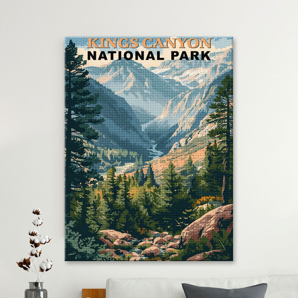 Kings Canyon National Park Diamond Painting (Vintage Edition)