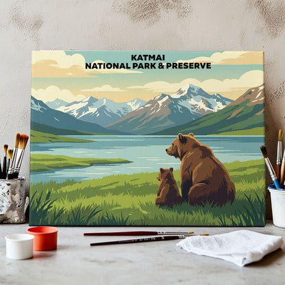 Katmai National Park - Landscape | Paint by Numbers Kit
