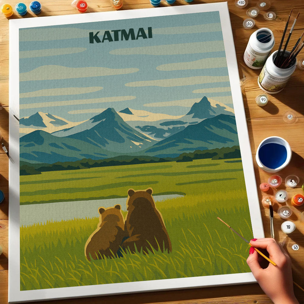 Katmai National Park Beginner | Paint by Numbers Kit