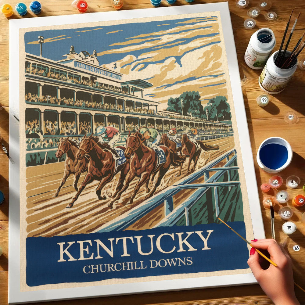 Kentucky – Churchill Downs | Malen nach Zahlen-Set