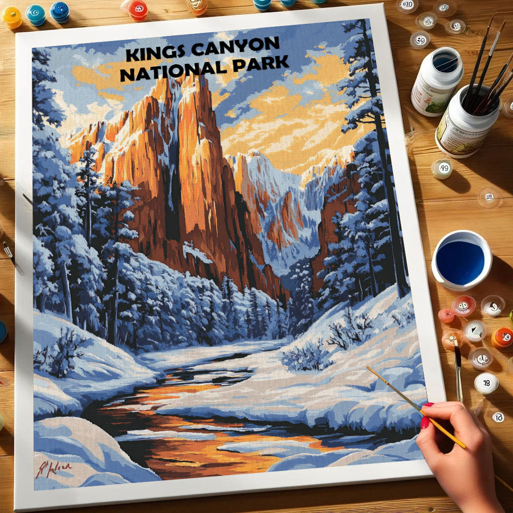 Kings Canyon National Park Winter | Paint by Numbers Kit