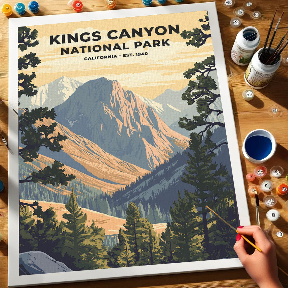 Kings Canyon National Park Heritage Edition | Paint by Numbers Kit