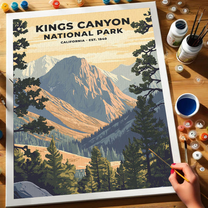 Kings Canyon National Park Heritage Edition | Paint by Numbers Kit