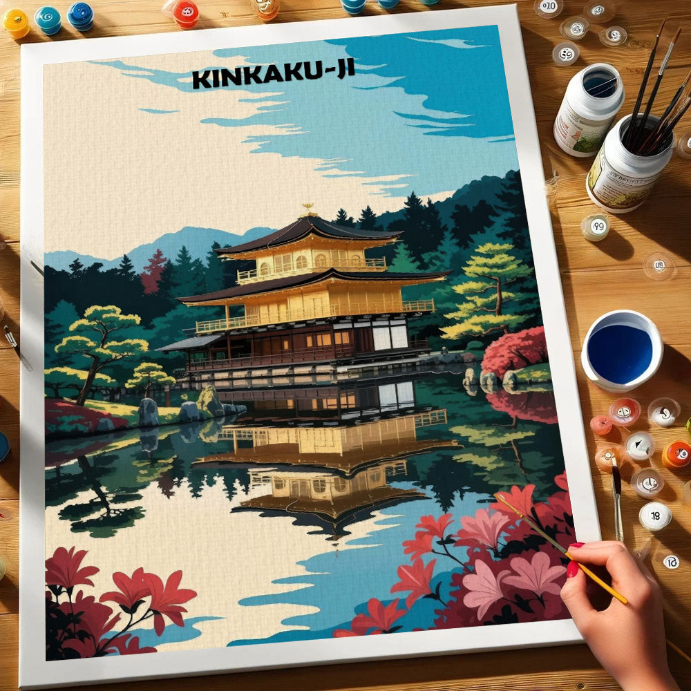 Kinkaku-ji, Japan - World Heritage | Paint by Numbers Kit