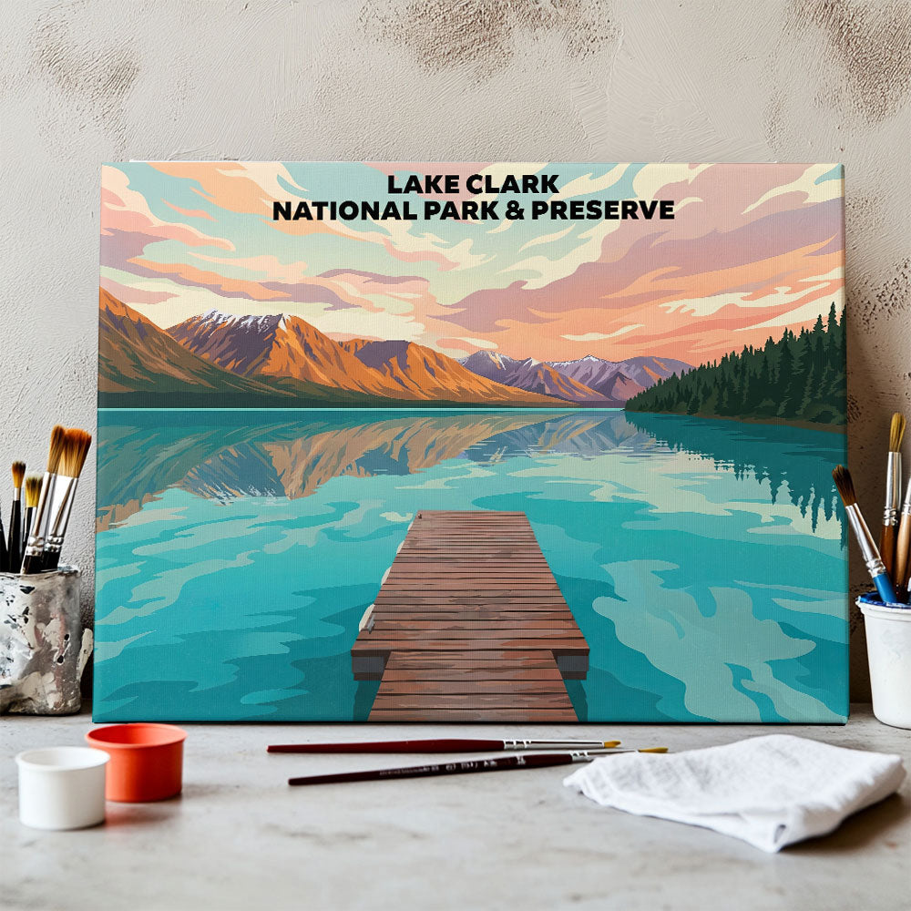 Lake Clark National Park - Landscape | Paint by Numbers Kit