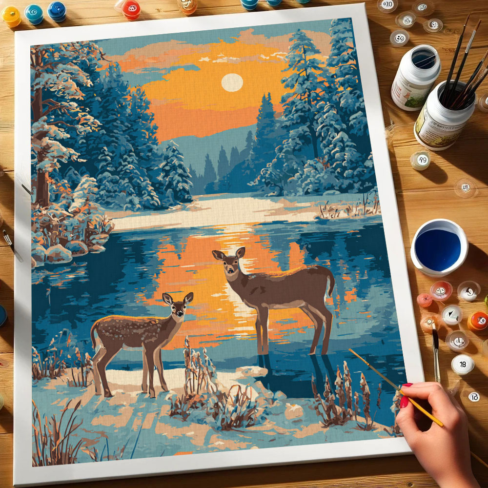 Lake Deer | Paint by Numbers Kit